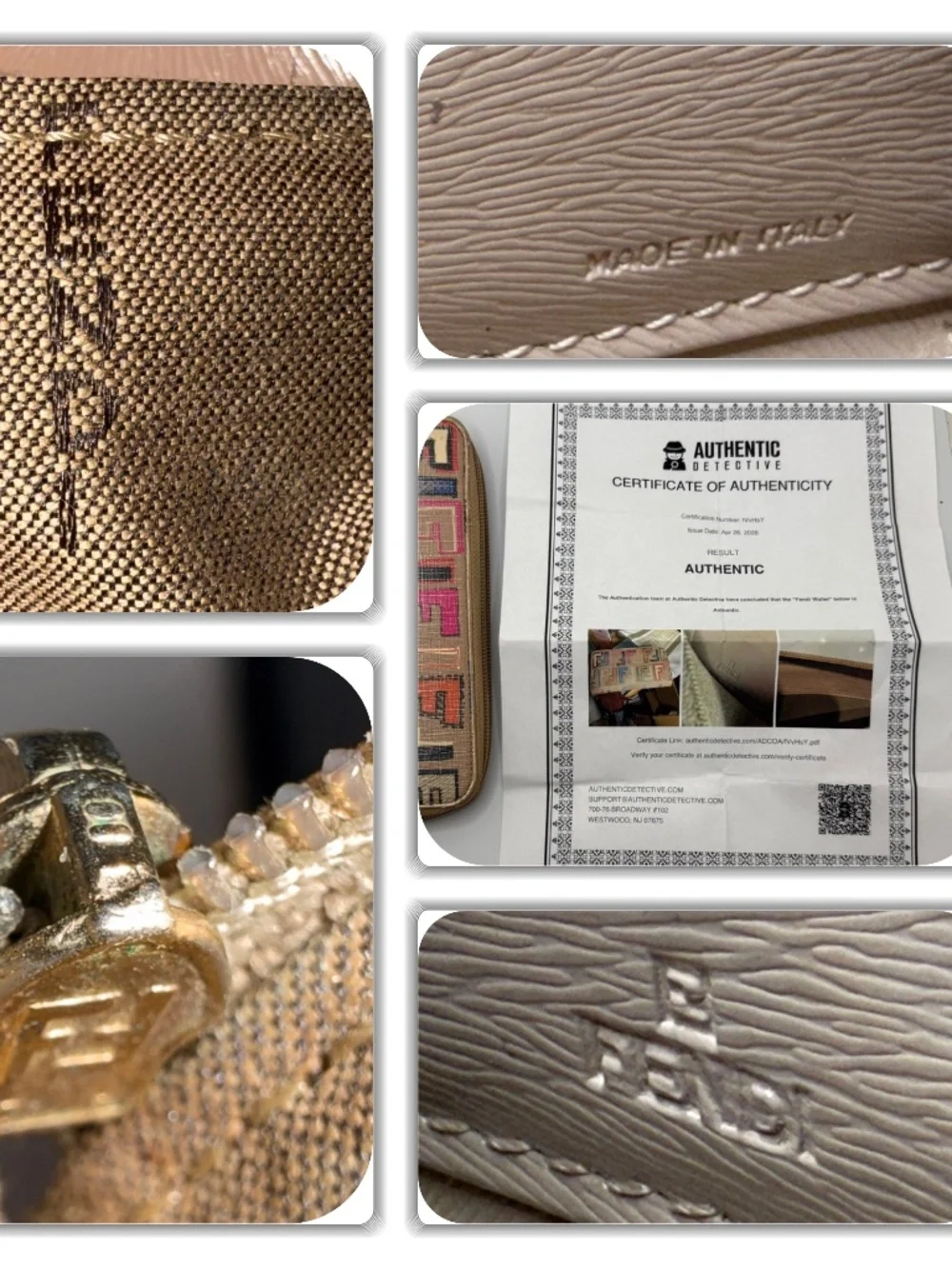 ALLURING FENDI FF LIMITED EDITION ZUCCA MULTI-COLOR ZIP AROUND WALLET!